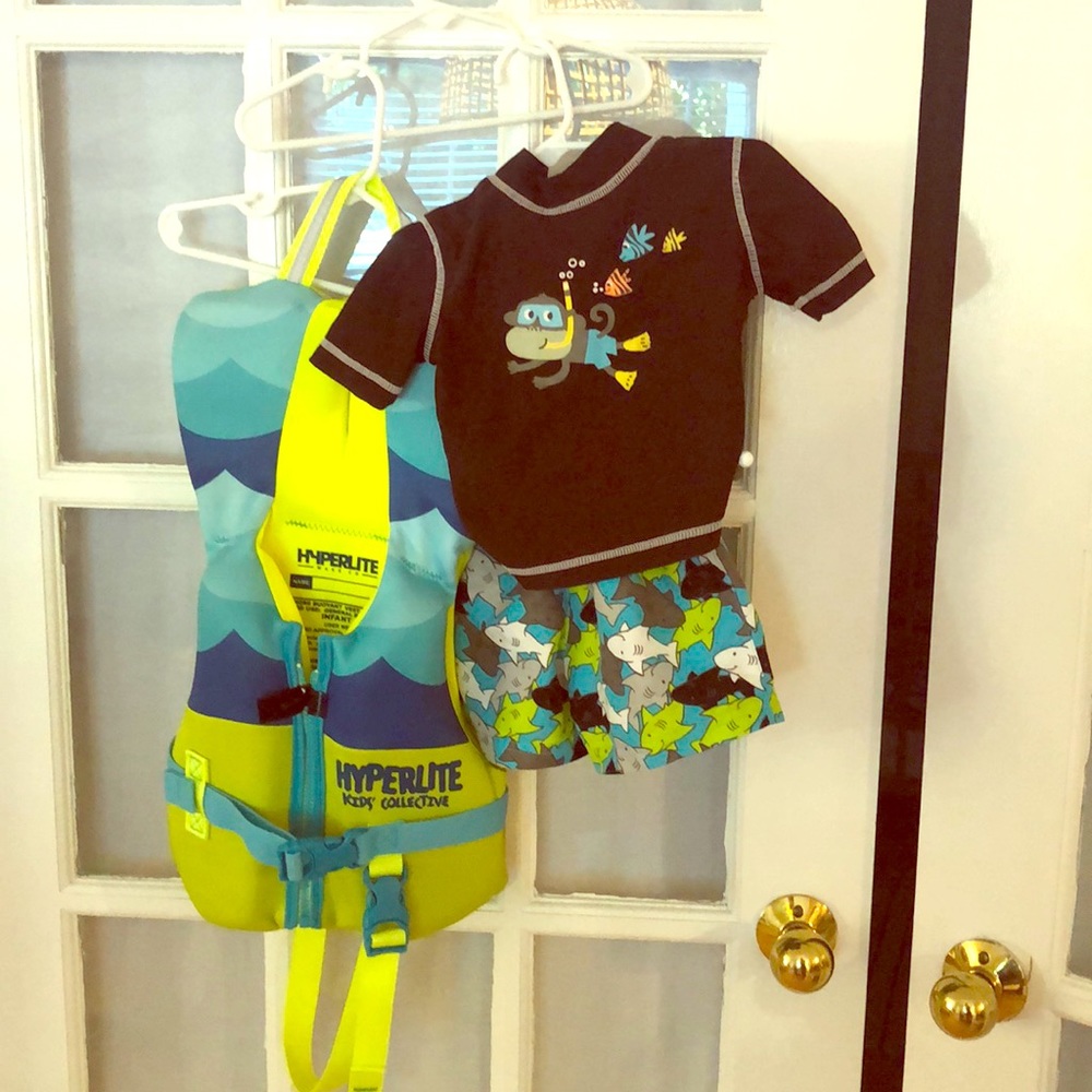Swim suit / life vest bundle 3-6 months
